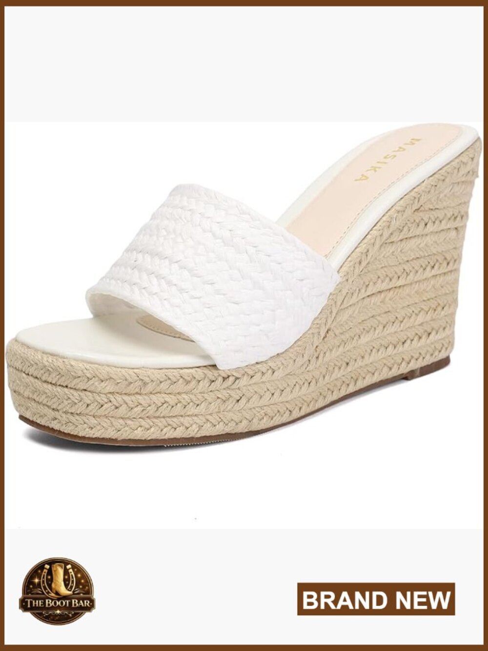 Woven Wedge Platform Sandals with Ankle Strap - Open Toe, Slip On, Summer Be